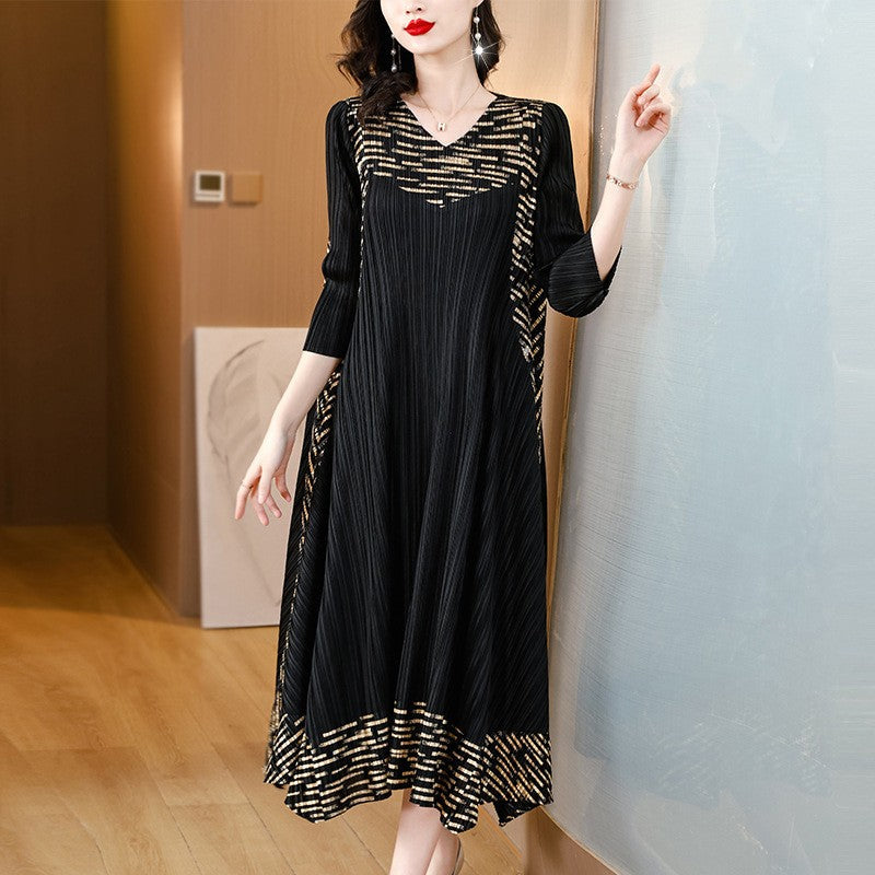 Ivonna Sculpt Pleated Midi Dress
