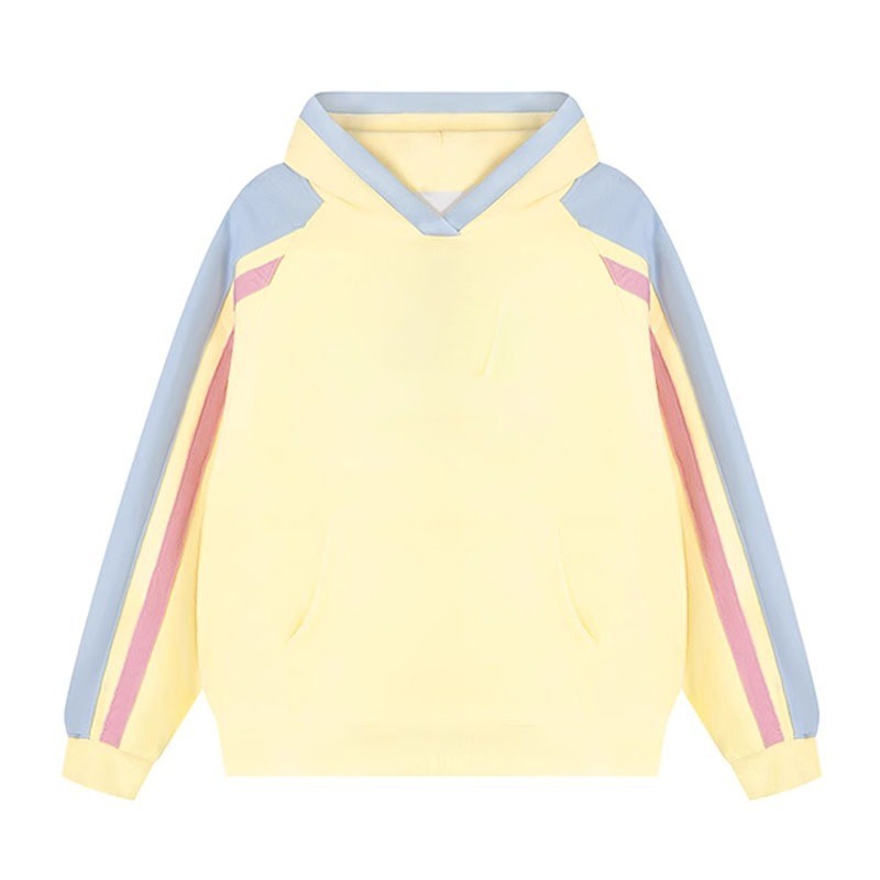 Lanyra Colorblock Cotton Hooded Top