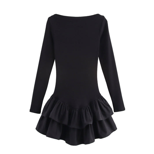 Selinne Ruffle Hem Mini Dress