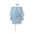 Azurelia Ruffle Chiffon Mini Dress