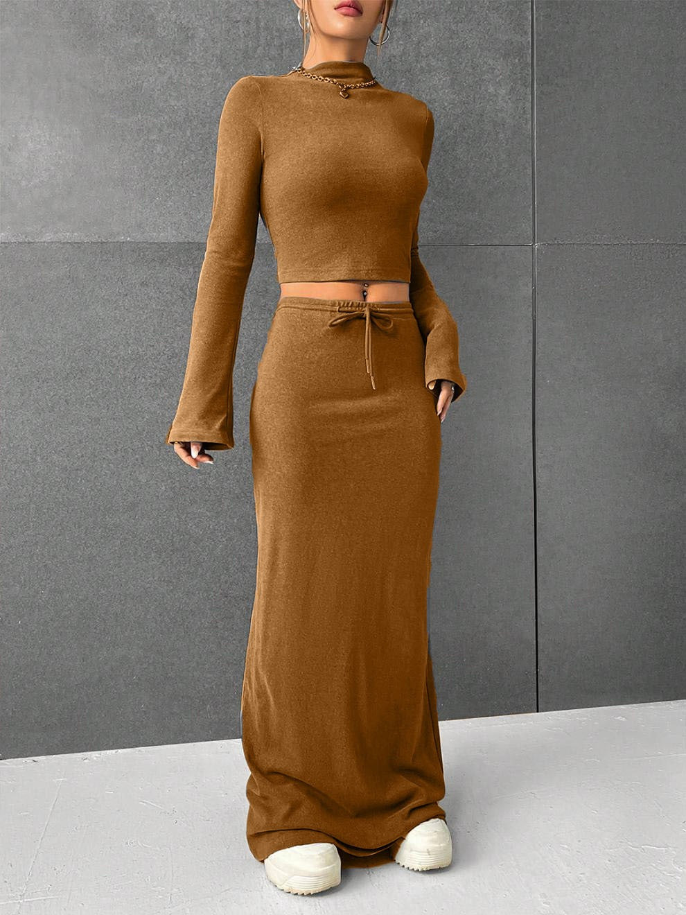 Cirelle Cotton Tie-Waist Maxi Set