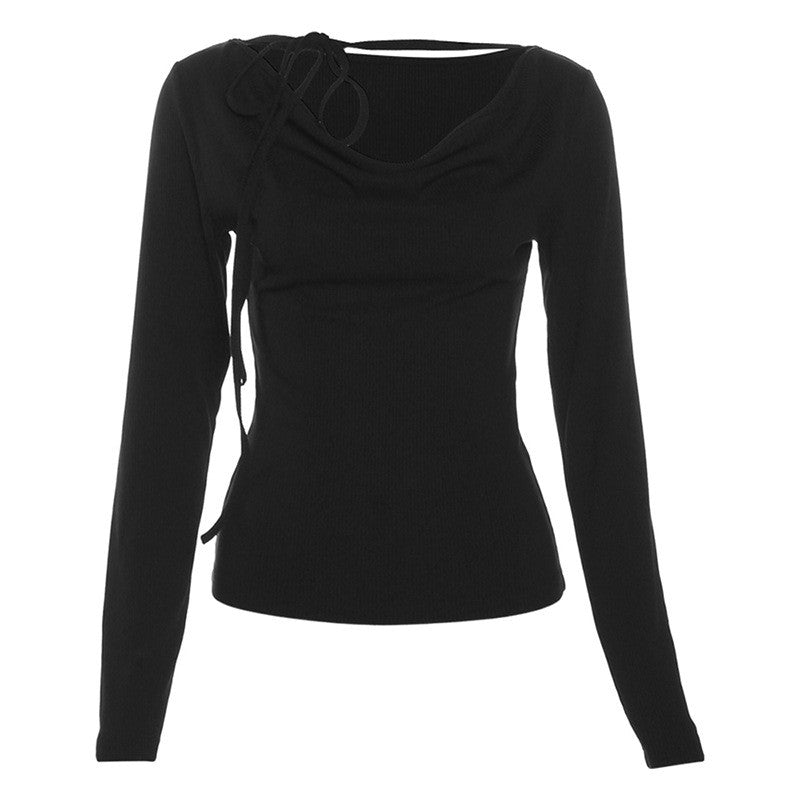 Elira Lace-Tie Contour Tee