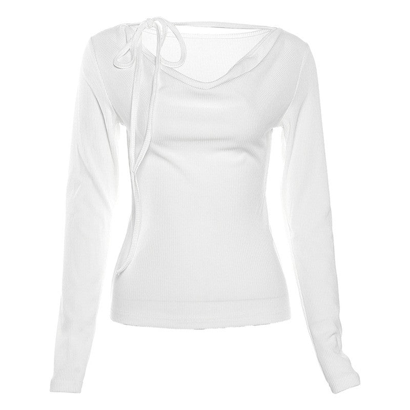 Elira Lace-Tie Contour Tee