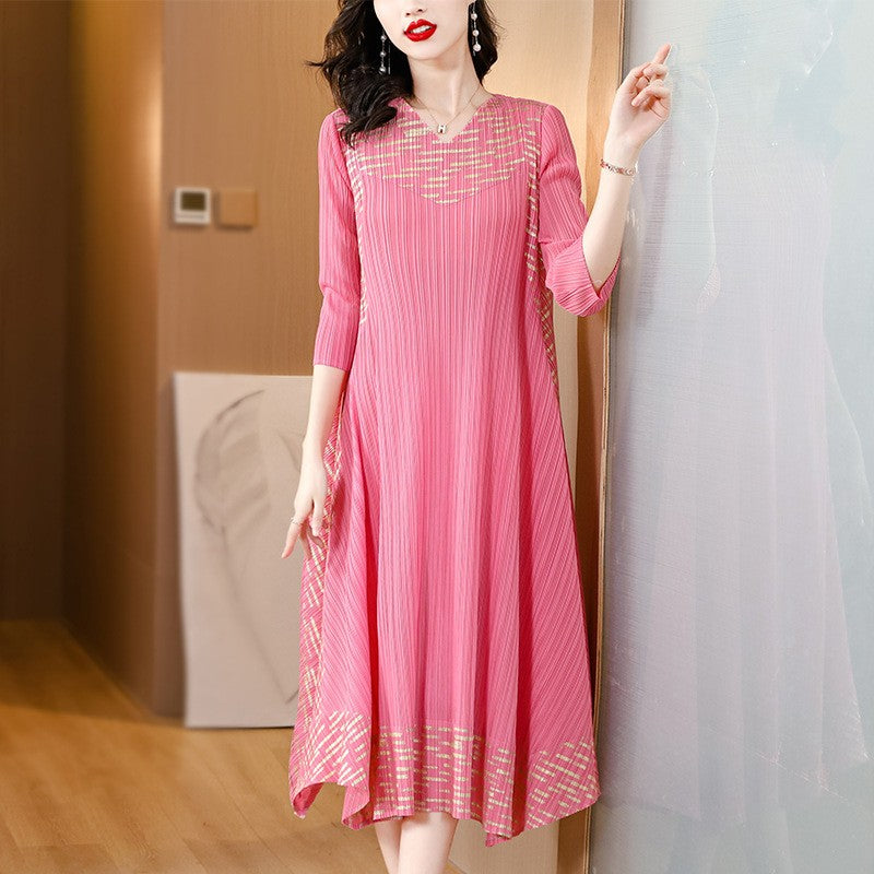 Ivonna Sculpt Pleated Midi Dress