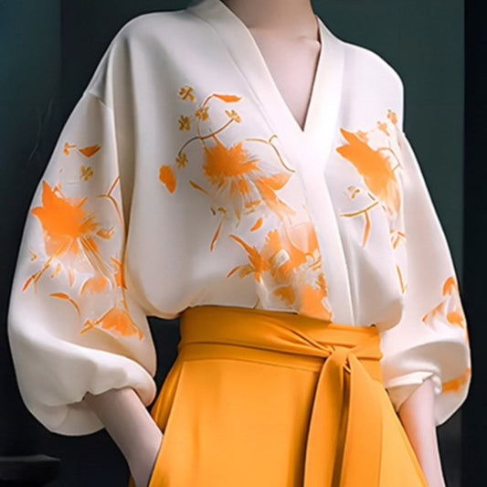 Levrine Draped Sleeve Pant Set