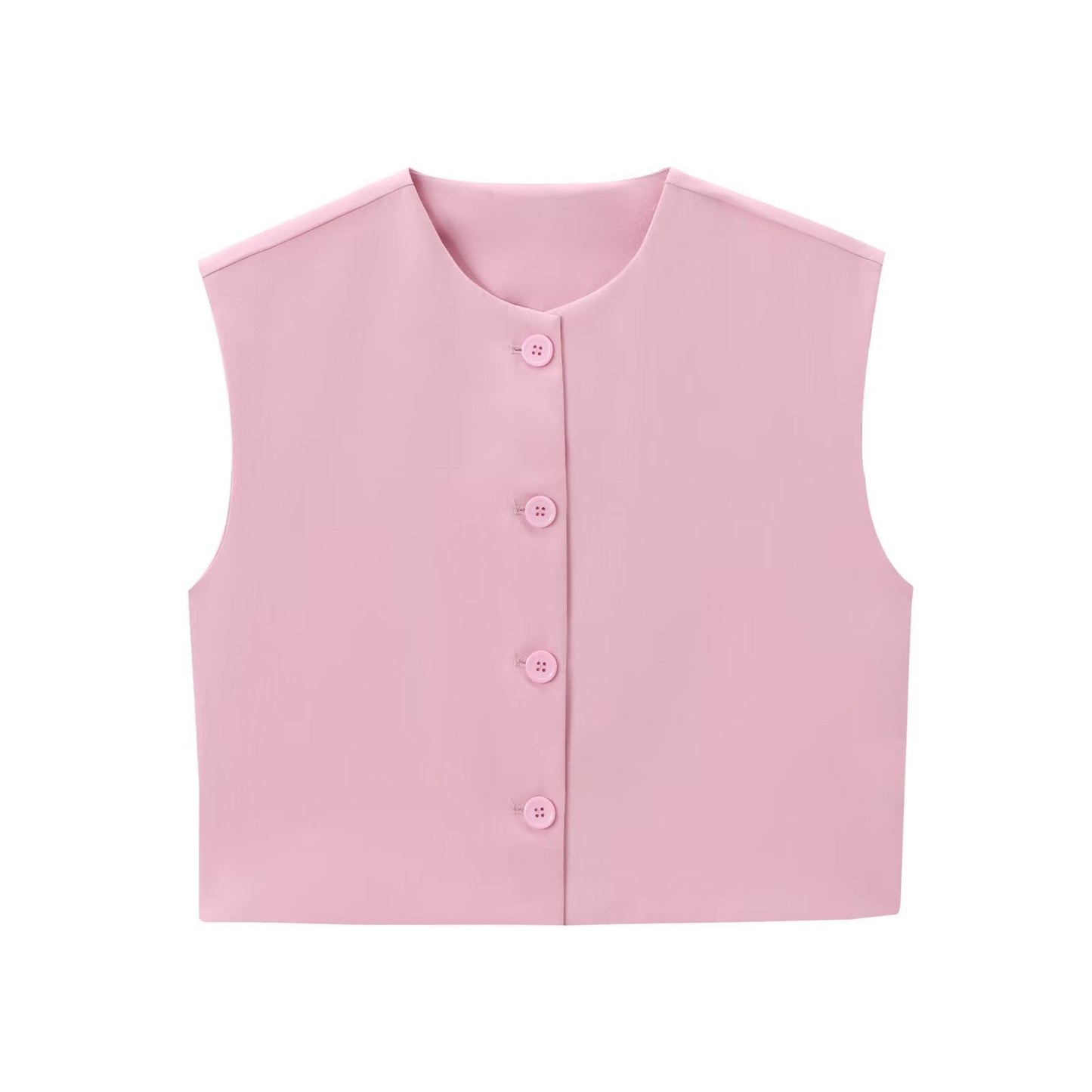 Novelle Buttoned Slim Vest Top