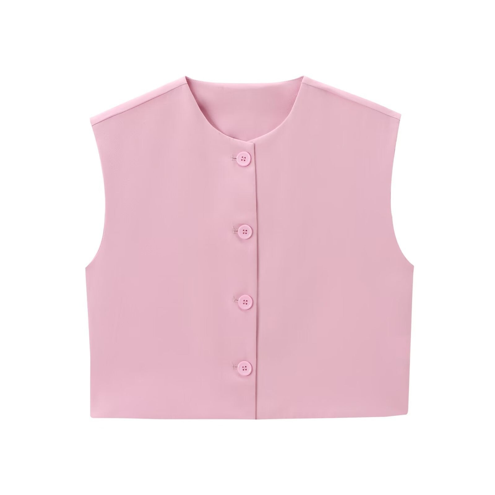 Novelle Buttoned Slim Vest Top