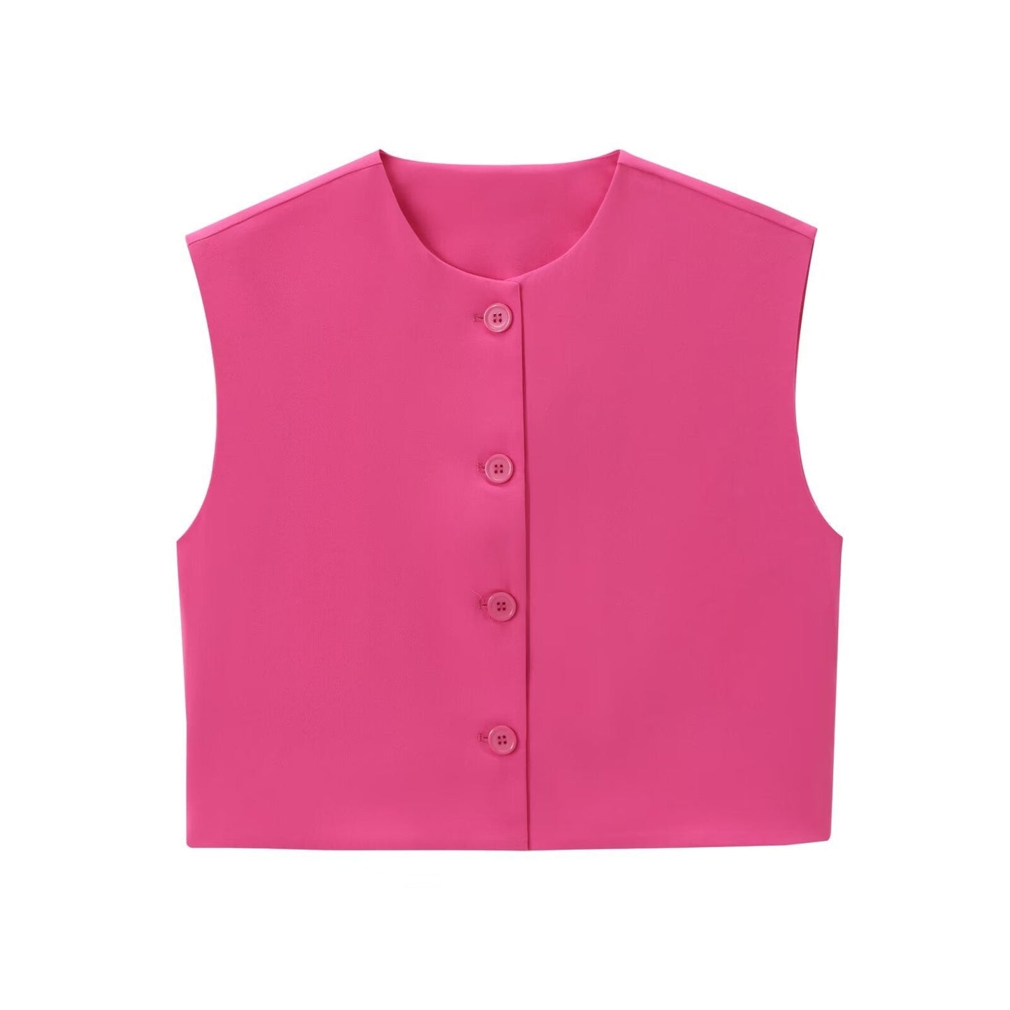 Novelle Buttoned Slim Vest Top