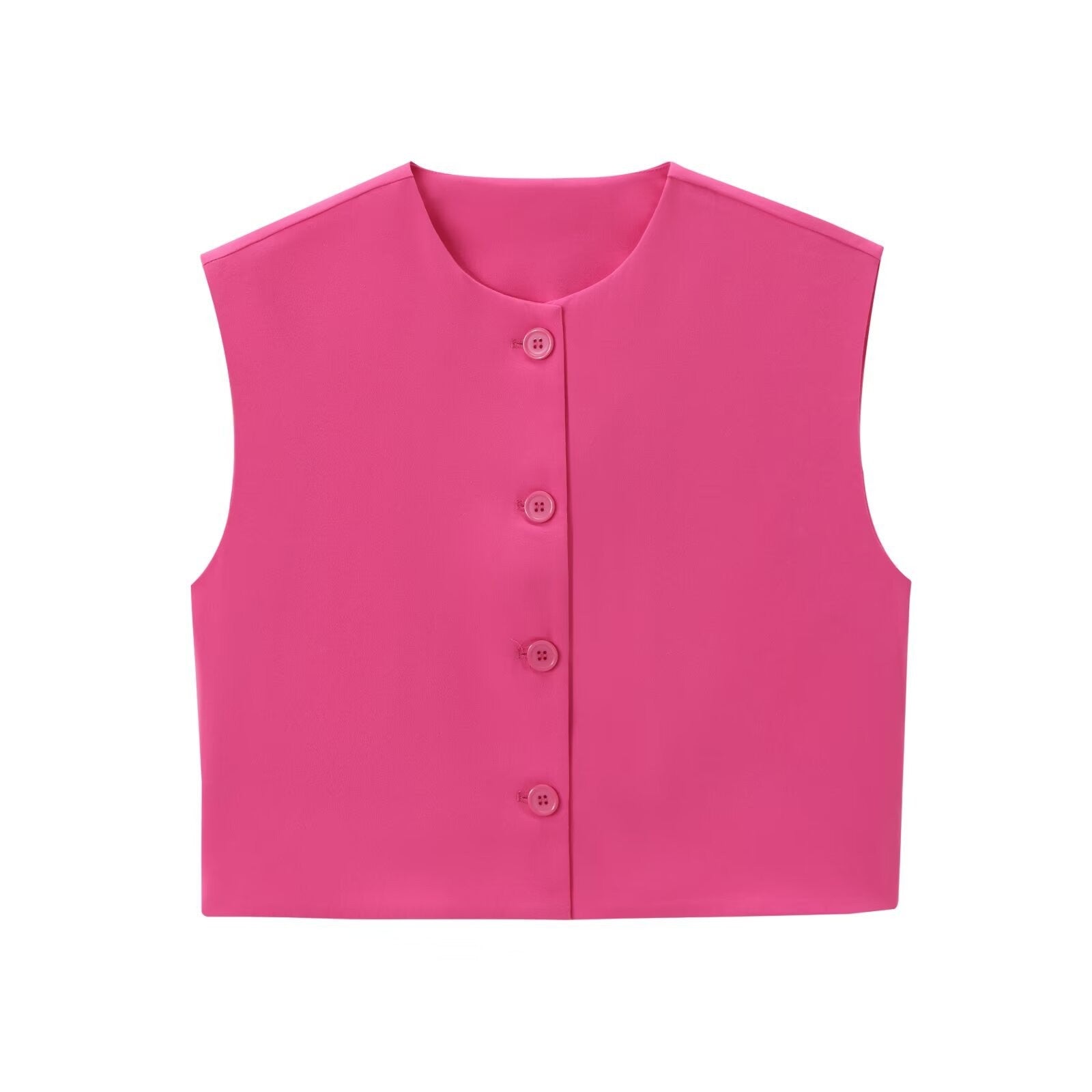 Novelle Buttoned Slim Vest Top