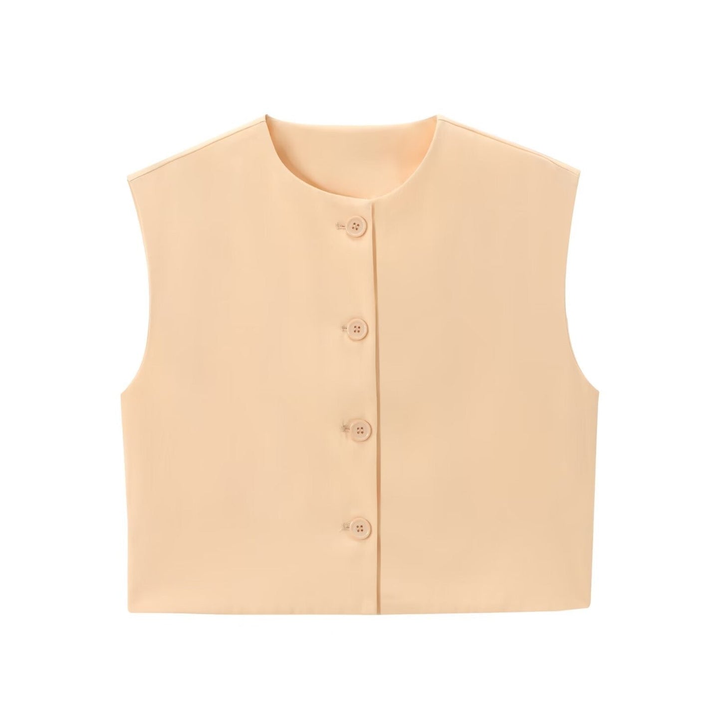 Novelle Buttoned Slim Vest Top