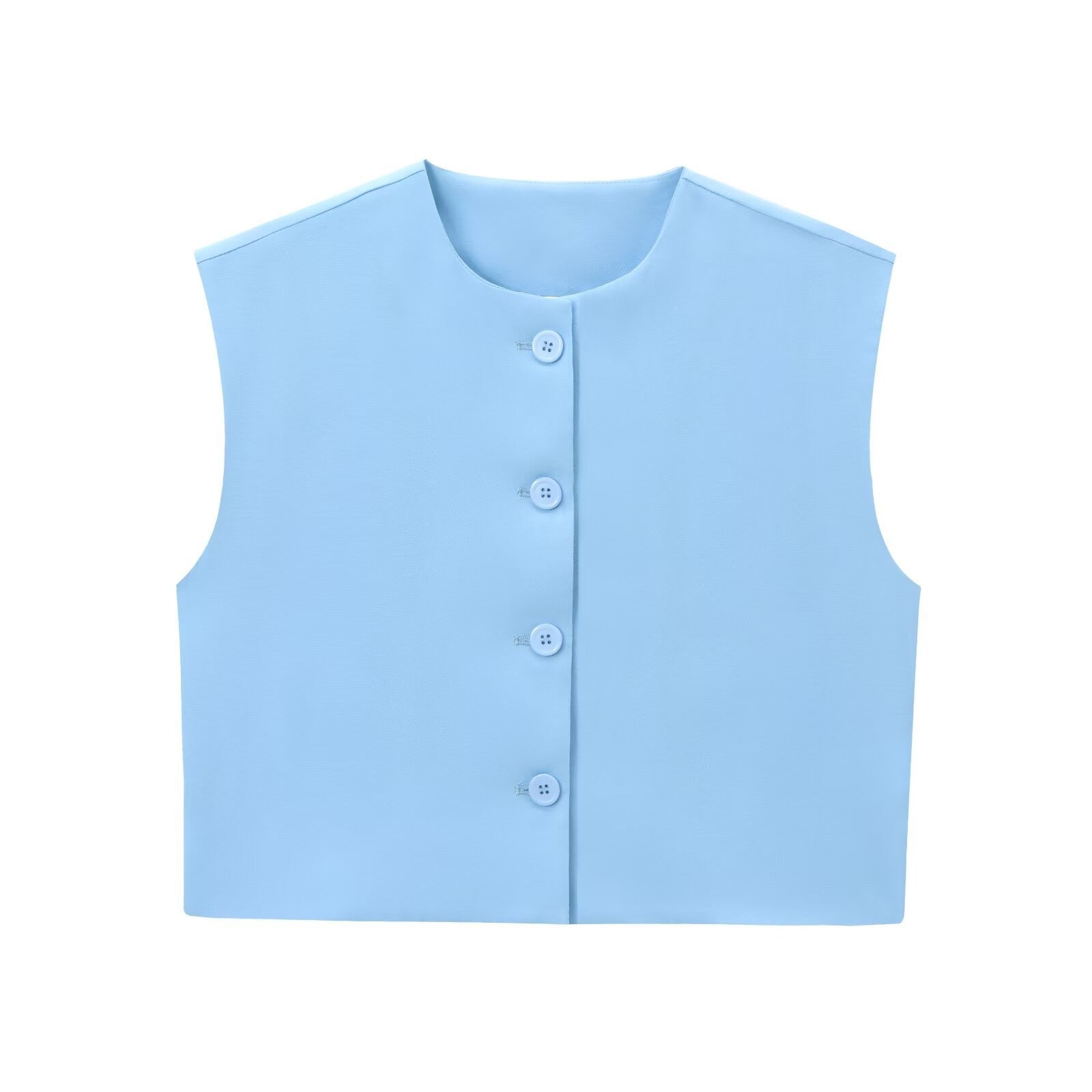 Novelle Buttoned Slim Vest Top