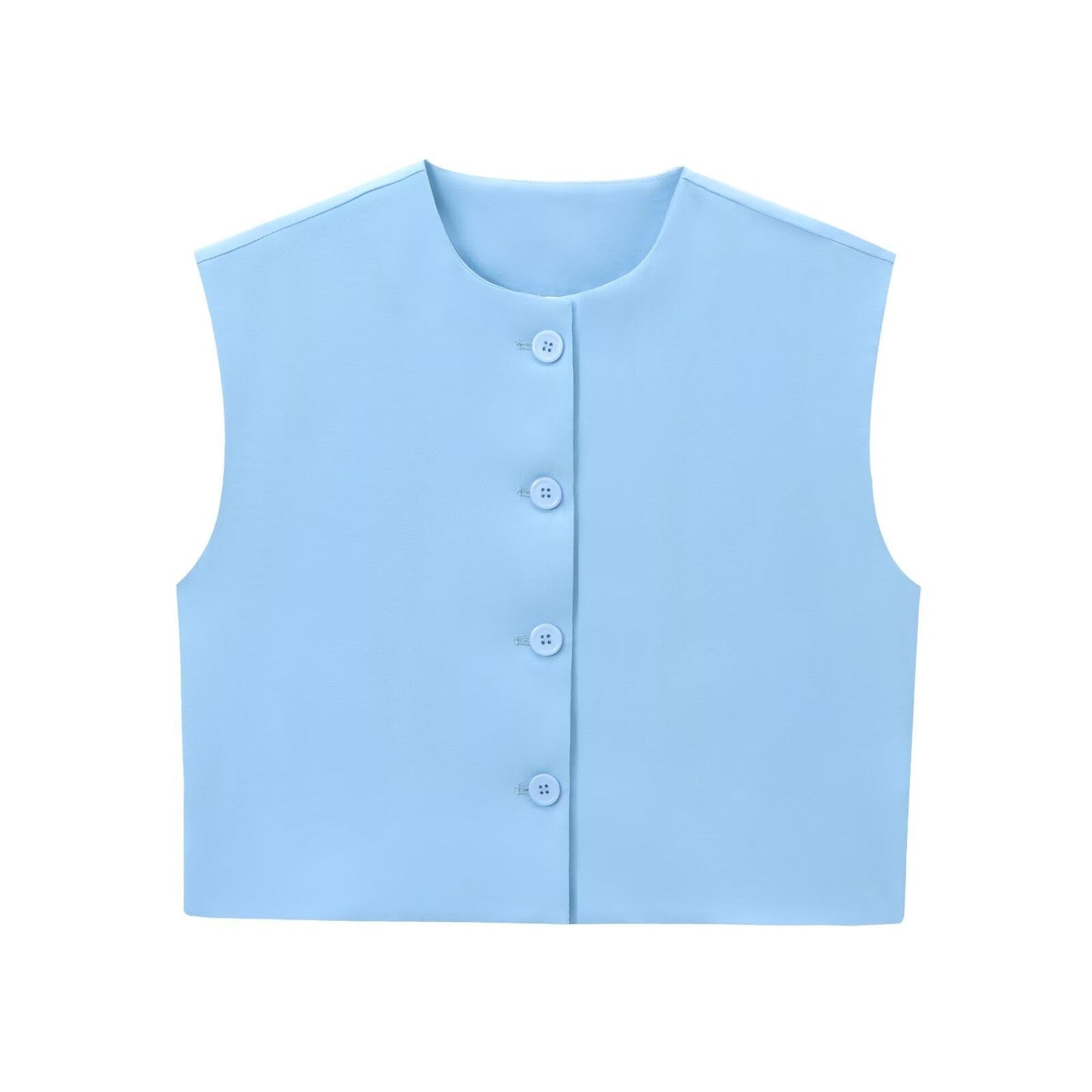 Novelle Buttoned Slim Vest Top