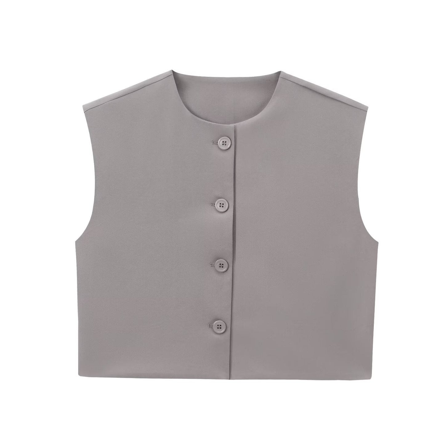 Novelle Buttoned Slim Vest Top