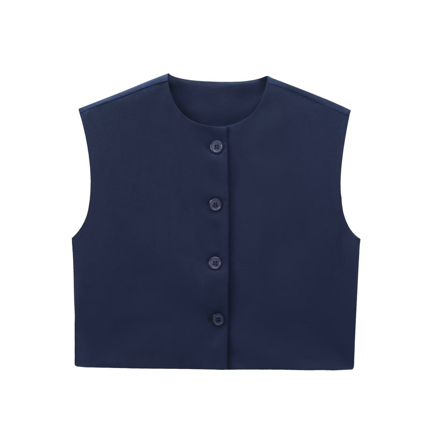 Novelle Buttoned Slim Vest Top