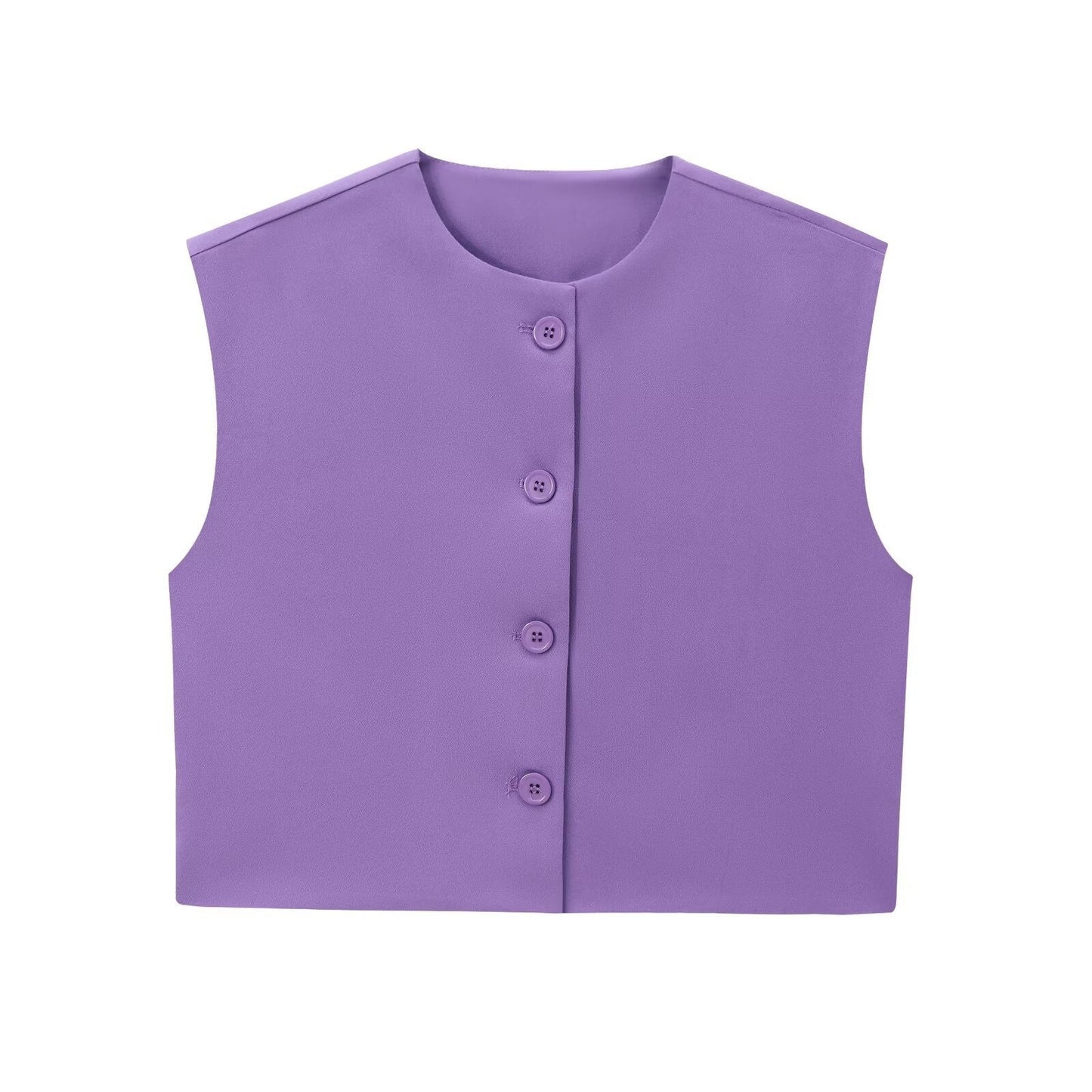 Novelle Buttoned Slim Vest Top