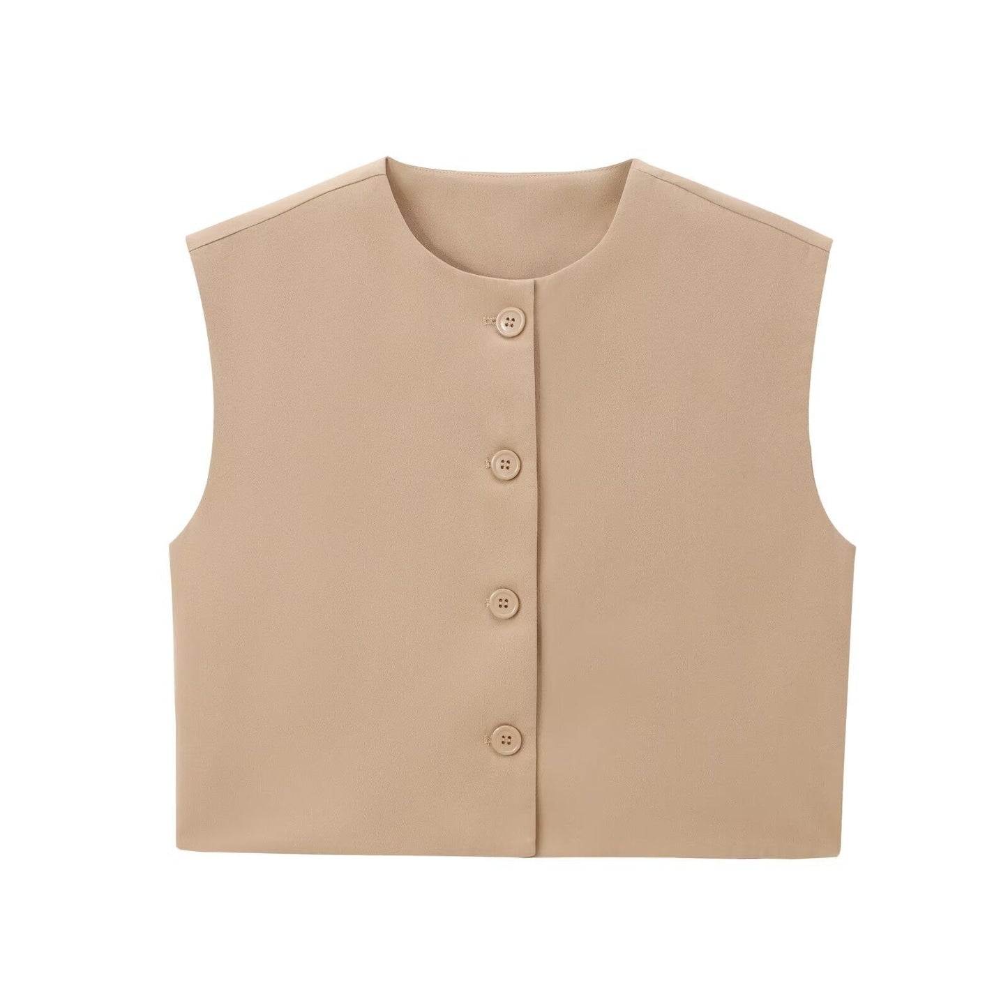 Novelle Buttoned Slim Vest Top