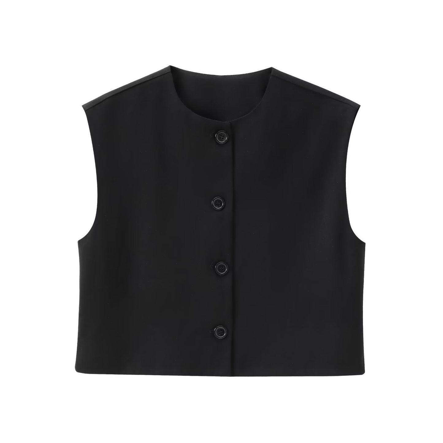 Novelle Buttoned Slim Vest Top