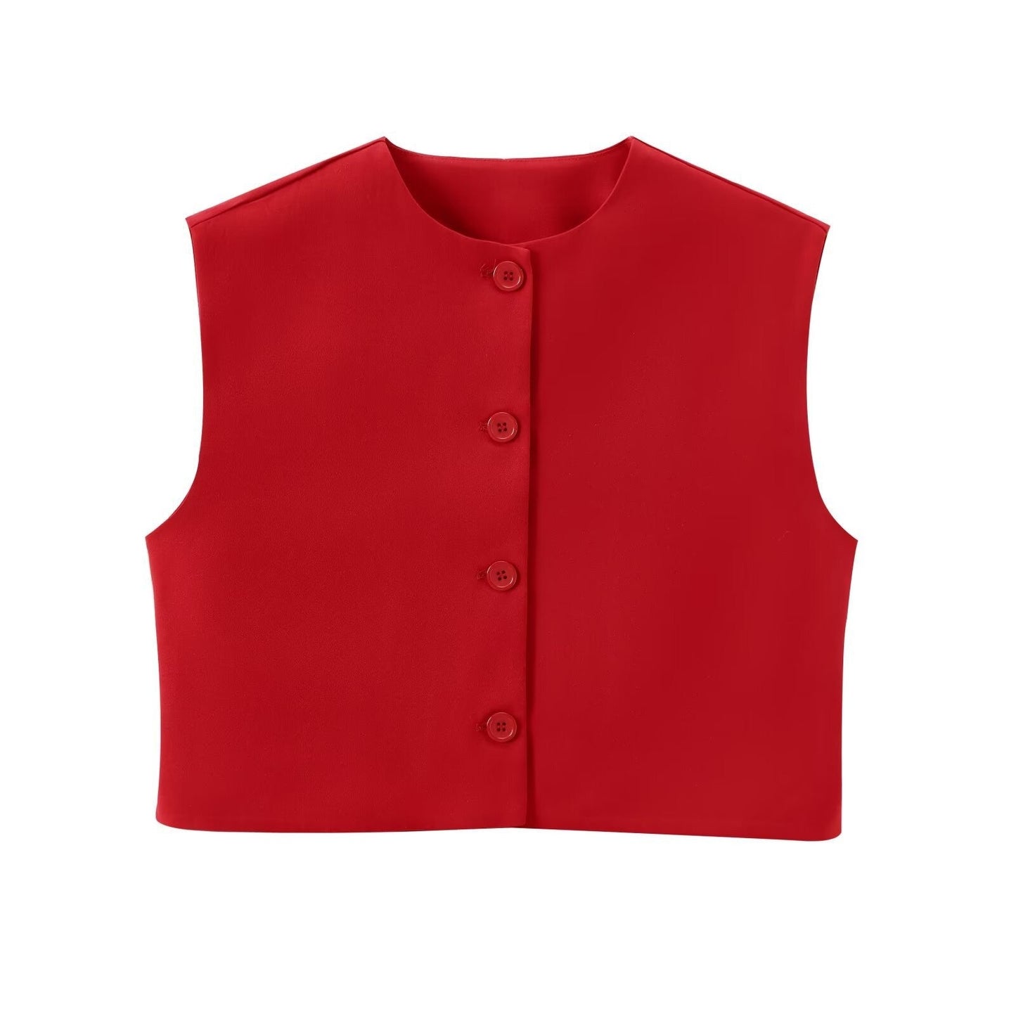 Novelle Buttoned Slim Vest Top