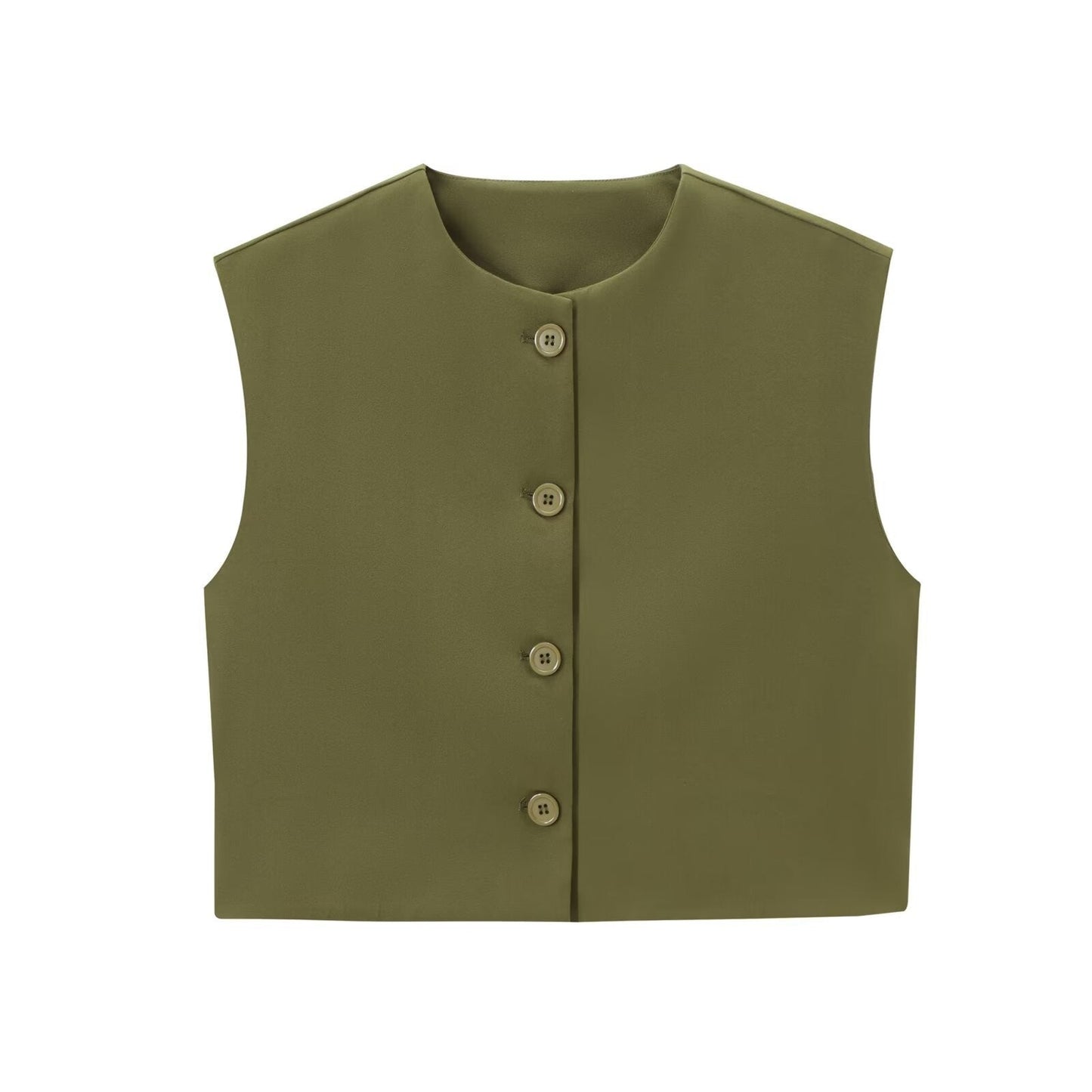 Novelle Buttoned Slim Vest Top
