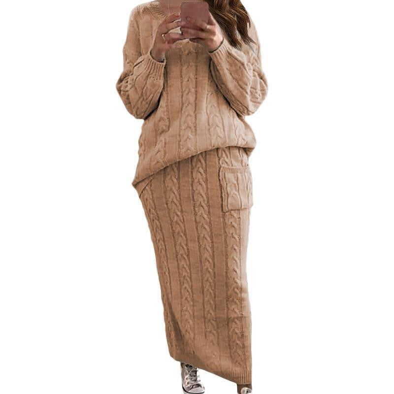 Rhesia Twist Knit Skirt Set
