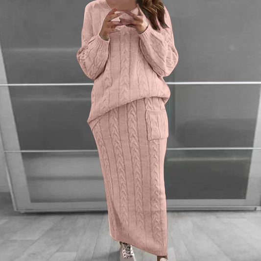 Rhesia Twist Knit Skirt Set