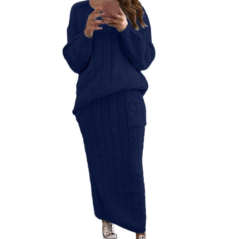 Rhesia Twist Knit Skirt Set