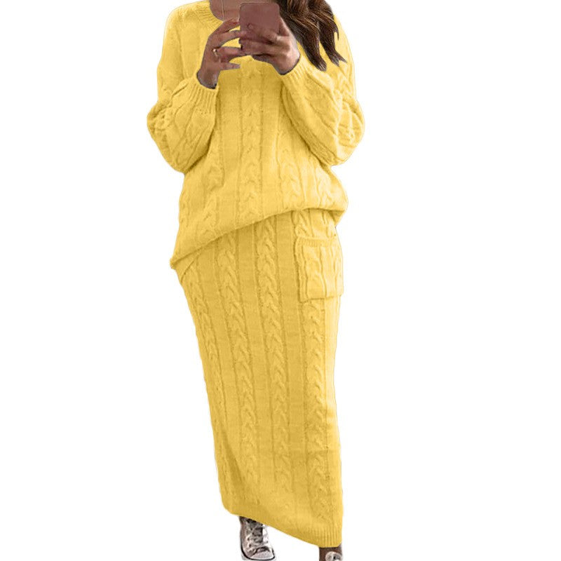 Rhesia Twist Knit Skirt Set