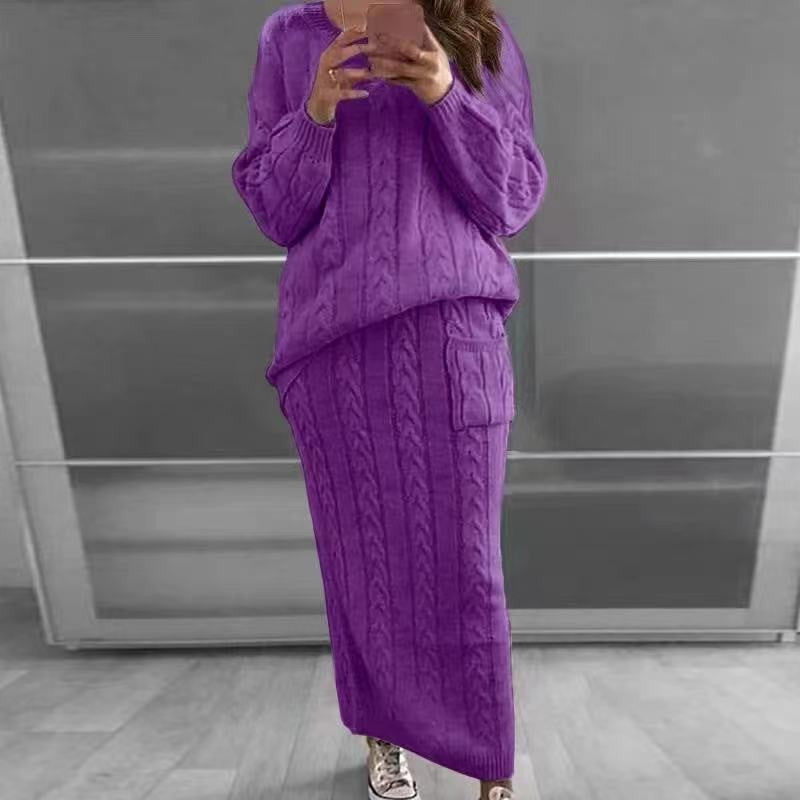 Rhesia Twist Knit Skirt Set