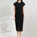 Solara Pleated Mesh Layer Dress