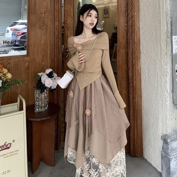 Talienne Sculptural Draped Ensemble