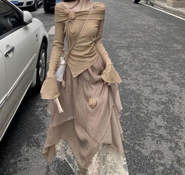 Talienne Sculptural Draped Ensemble