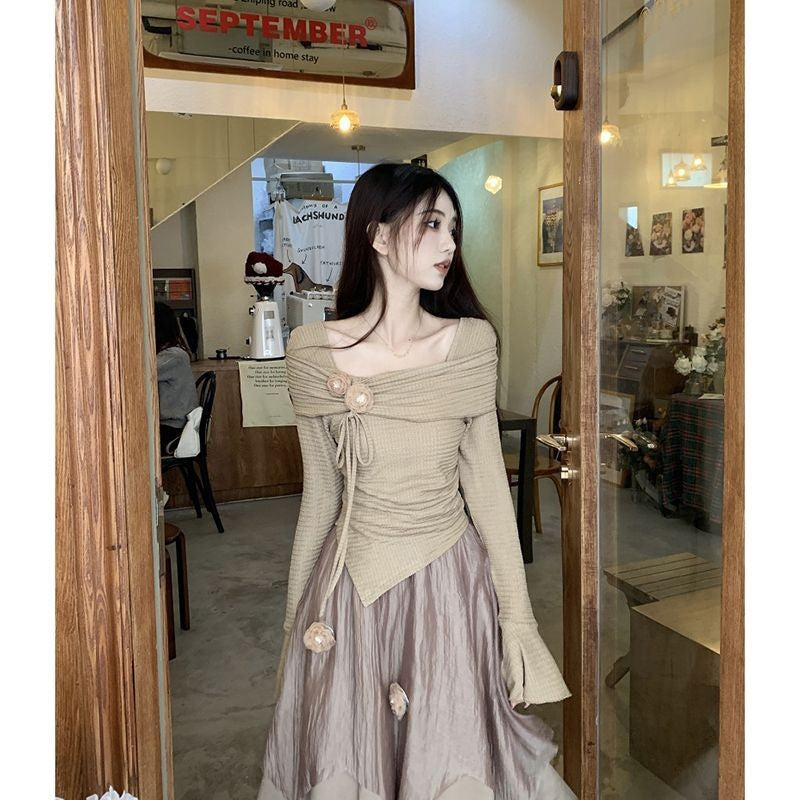 Talienne Sculptural Draped Ensemble